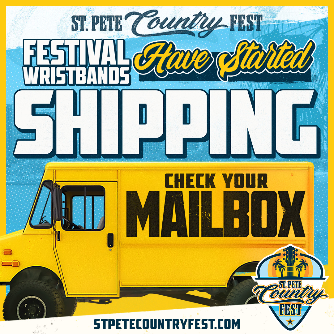 St. Pete Country Festival Wristbands Have Started Shipping